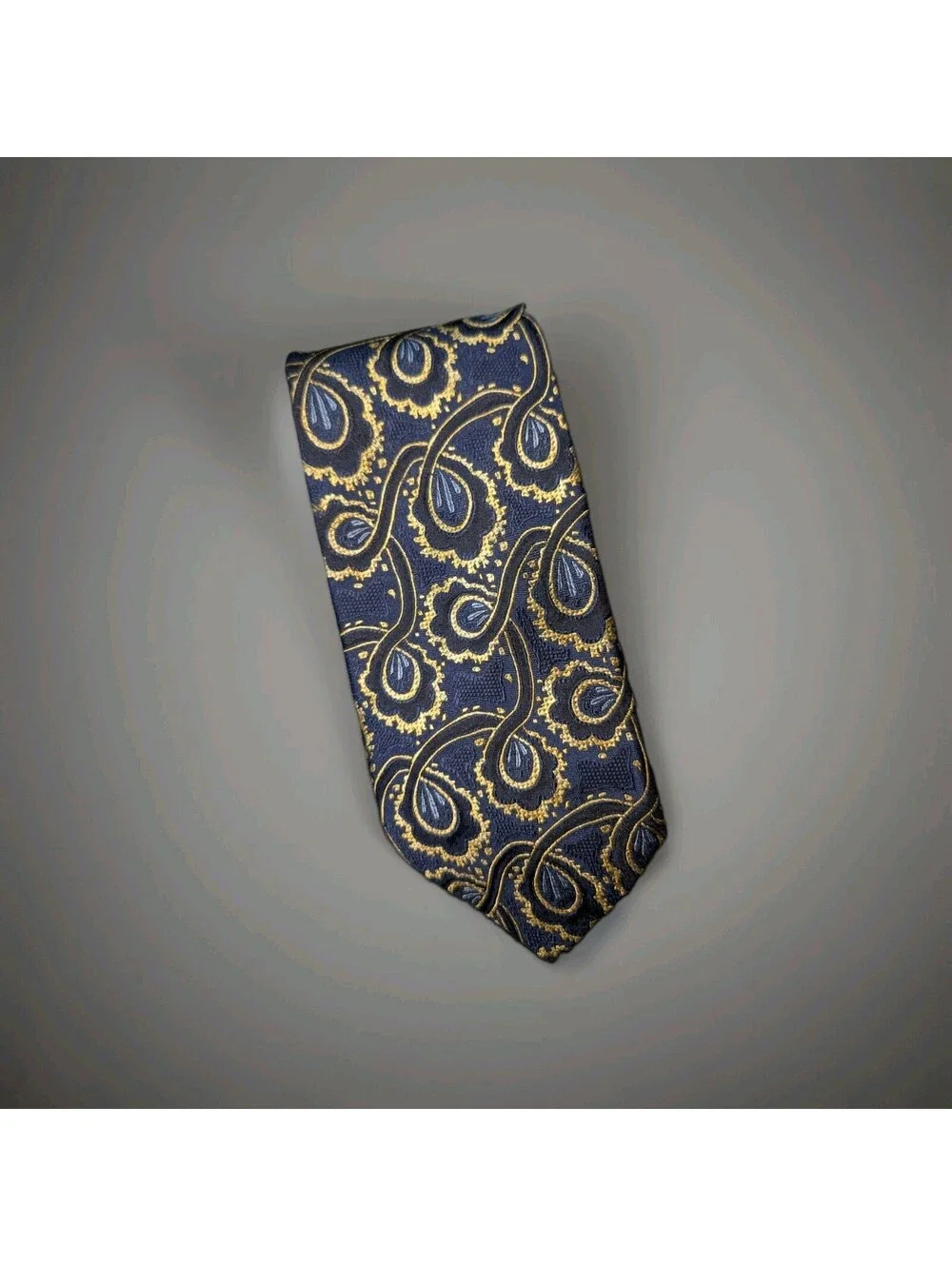 Robert Talbot Best Of Class Nordstrom Silk Tie Navy Blue Gold